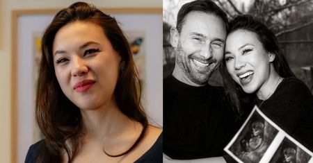 Żona Sławosza Uznańskiego-Wiśniewskiego w obcisłej sukience pręży CIĄŻOWY BRZUSZEK (FOTO)