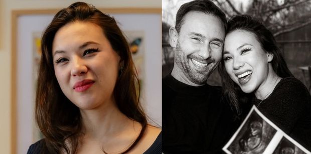 Żona Sławosza Uznańskiego-Wiśniewskiego w obcisłej sukience pręży CIĄŻOWY BRZUSZEK (FOTO)