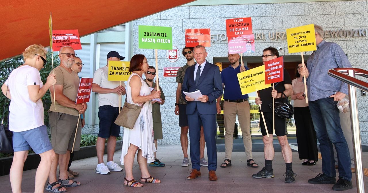 Nie chcą drogi przez środek miasta. Mieszkańcy Kielc przekazali wojewodzie petycję przeciwko budowie S74