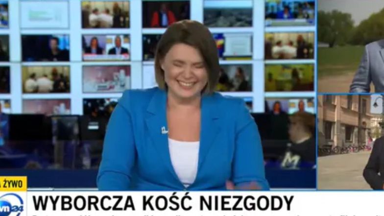 Dziennikarka TVN24 miała atak śmiechu na wizji. Rada Etyki Mediów reaguje na SKARGI. "Została zaskoczona informacją o uderzeniu kością z zupy"