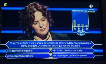 Padło pytanie o "najbardziej cuchnącą roślinę świata". Uczestniczka miała problem