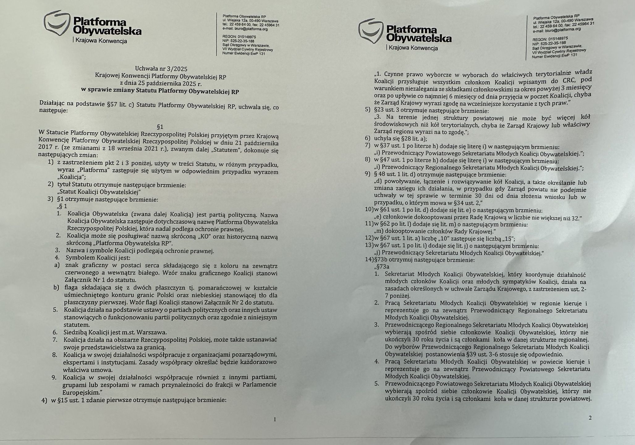 Materiały z konwencji PO