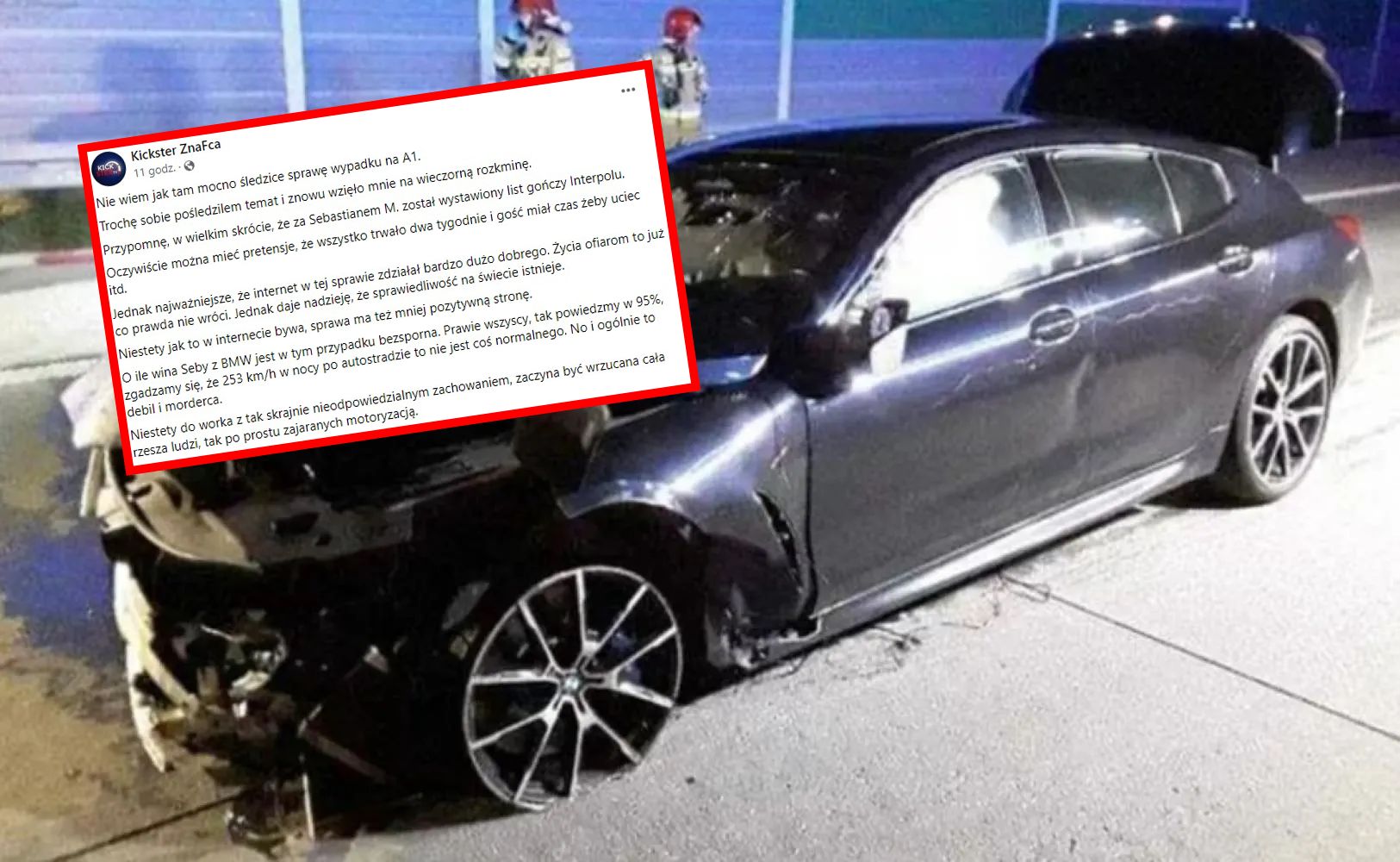 Sebastian Kraszewski zabiera głos w sprawie wypadku na A1 po raz drugi