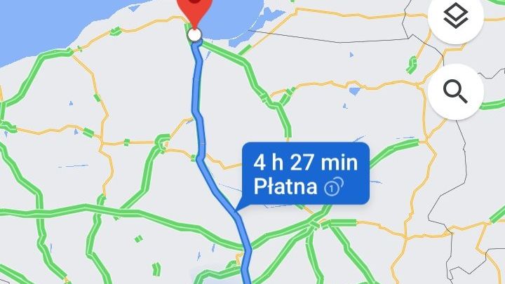 mapa droga płatna
