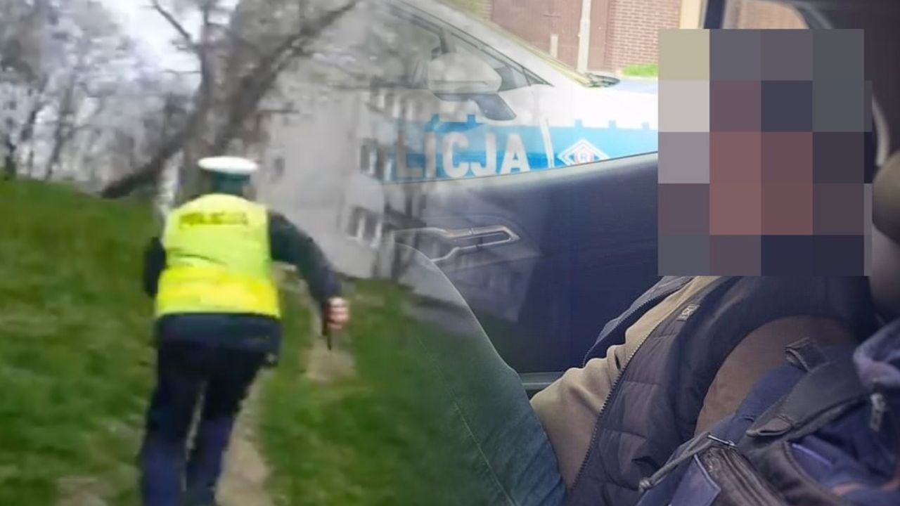 Rzucił się do pieszej ucieczki. Kierowca ze Szczecina nagrany