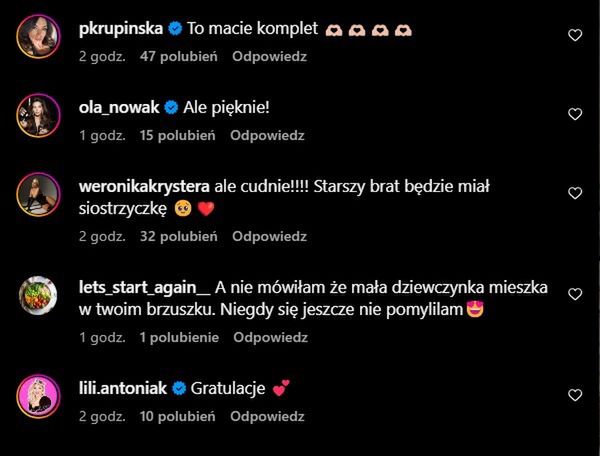 W komentarzach same gratulacje.