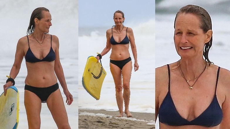 56-letnia Helen Hunt surfuje na desce, prezentując godną pozazdroszczenia sylwetkę (ZDJĘCIA)