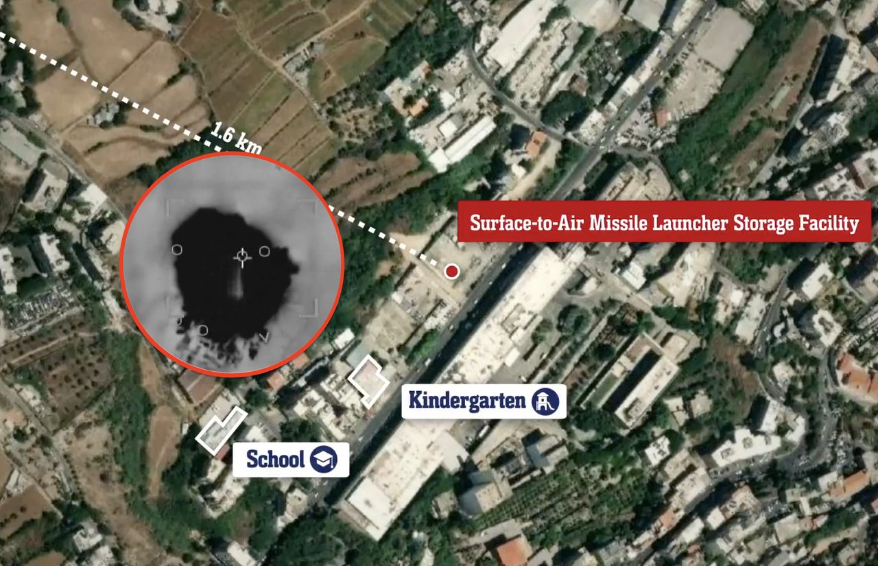 The Israeli army has released a video recording of an attack on a rocket warehouse in Lebanon.