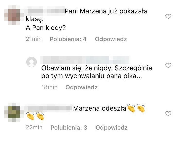 Fani wypytują Tomasza Kammela o odejście Marzeny Rogalskiej