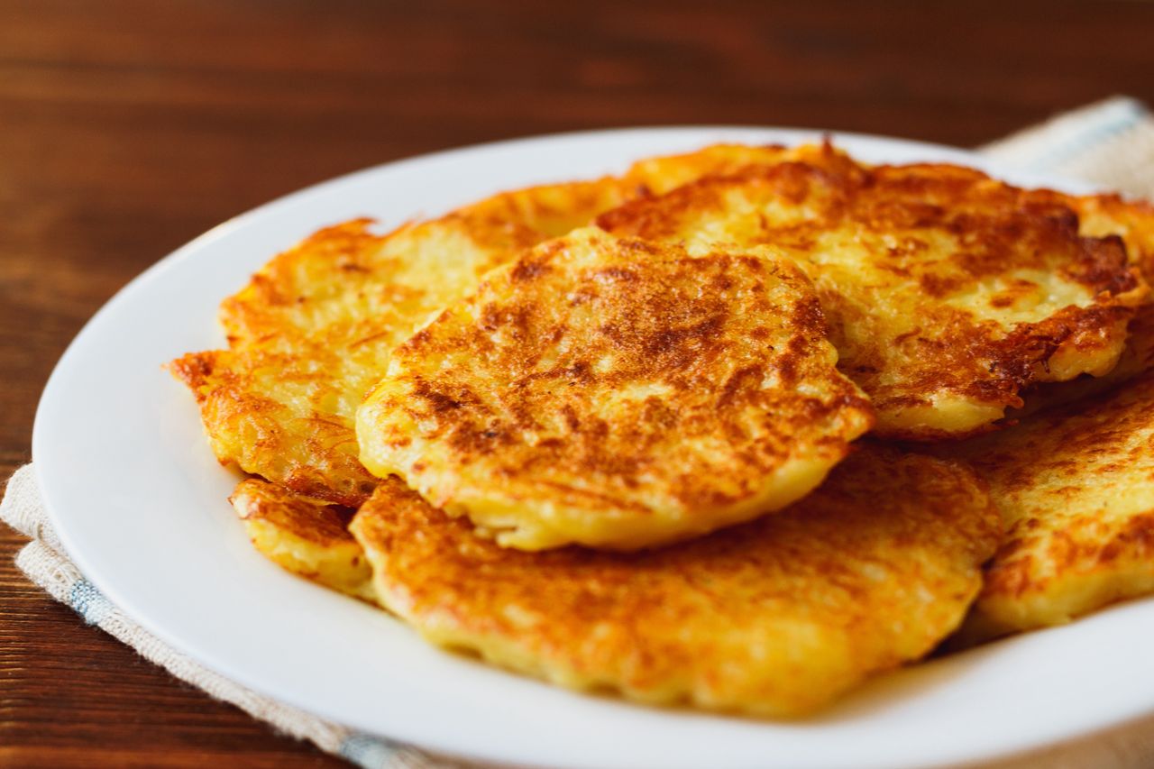 Potato pancakes, without eggs and wheat flour