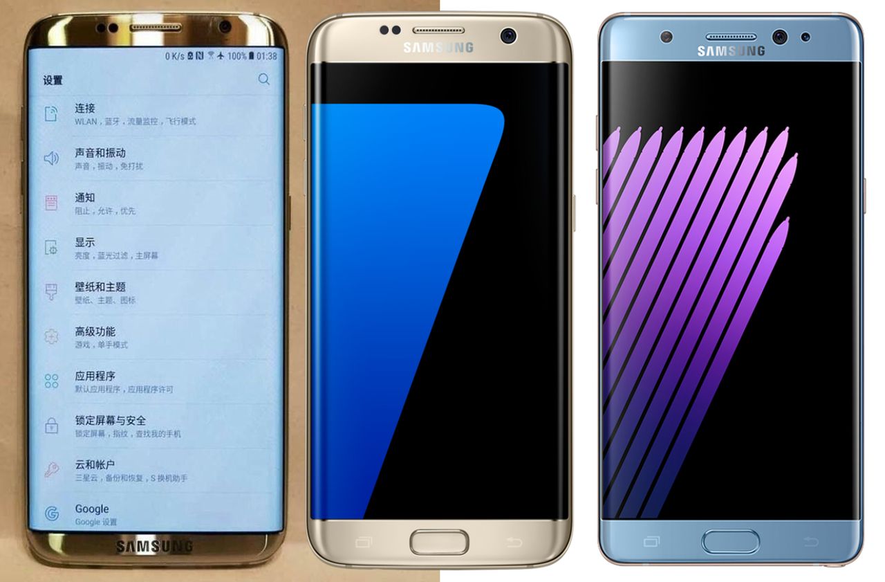 "Galaxy S8", S7 edge oraz Note 7