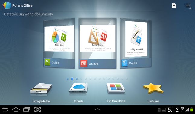 Polaris Office w Galaxy Tabie 2 7.0 (fot. wł.)