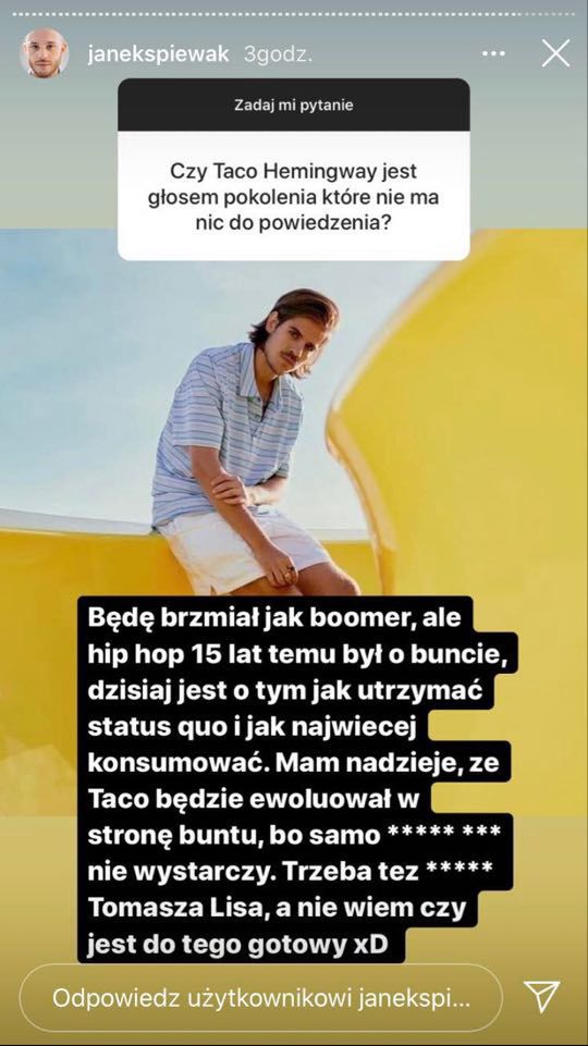 Jan Śpiewak o Taco Hemingwayu