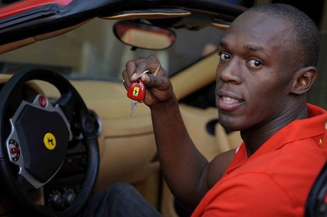 Usain Bolt w Ferrari na torze F1 Monaco