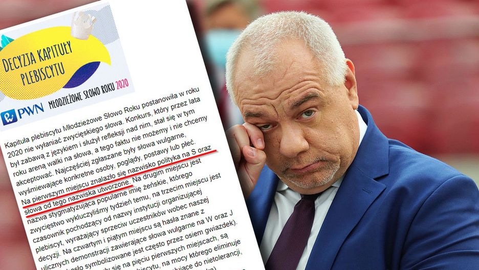 Od nazwiska Jacka Sasina było najpopularniejsze młodzieżowe słowo roku, ale nie wygrało plebiscytu