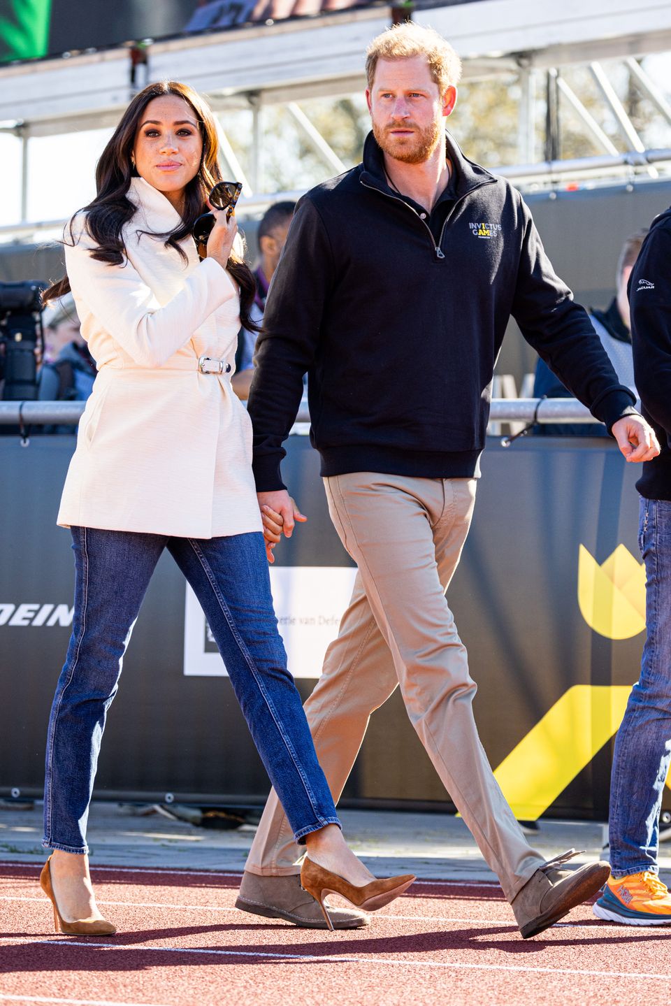 Invictus Games 2020 - Day 2THE HAGUE, NETHERLANDS - APRIL 17: Meghan, Duchess of Sussex and Prince Harry, Duke of Sussex attend day two of the Invictus Games 2020 at Zuiderpark on April 17, 2022 in The Hague, Netherlands. (Photo by Patrick van Katwijk/Getty Images)Patrick van Katwijk