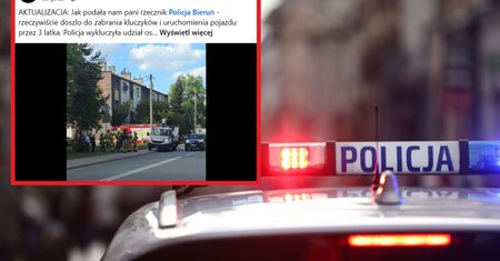 3-latek za kierownicą Audi. Przejechał 20 metrów