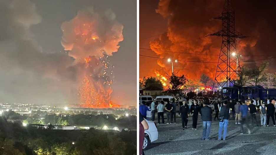 Zdjęcia wykonane chwile po eksplozji w Taszkencie, stolicy Uzbekistanu