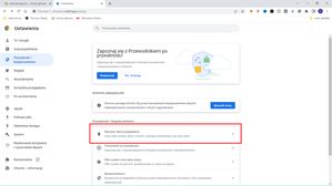 Google Chrome: sekcja Wyczyść dane przeglądania