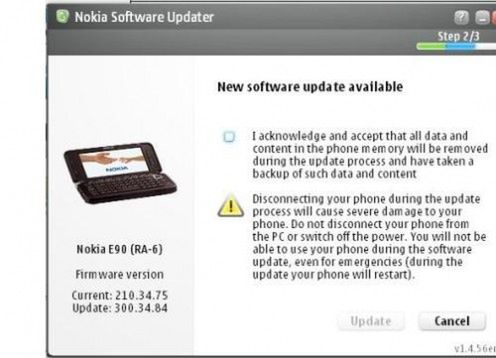 Aktualizacja oprogramowania do Nokii E90