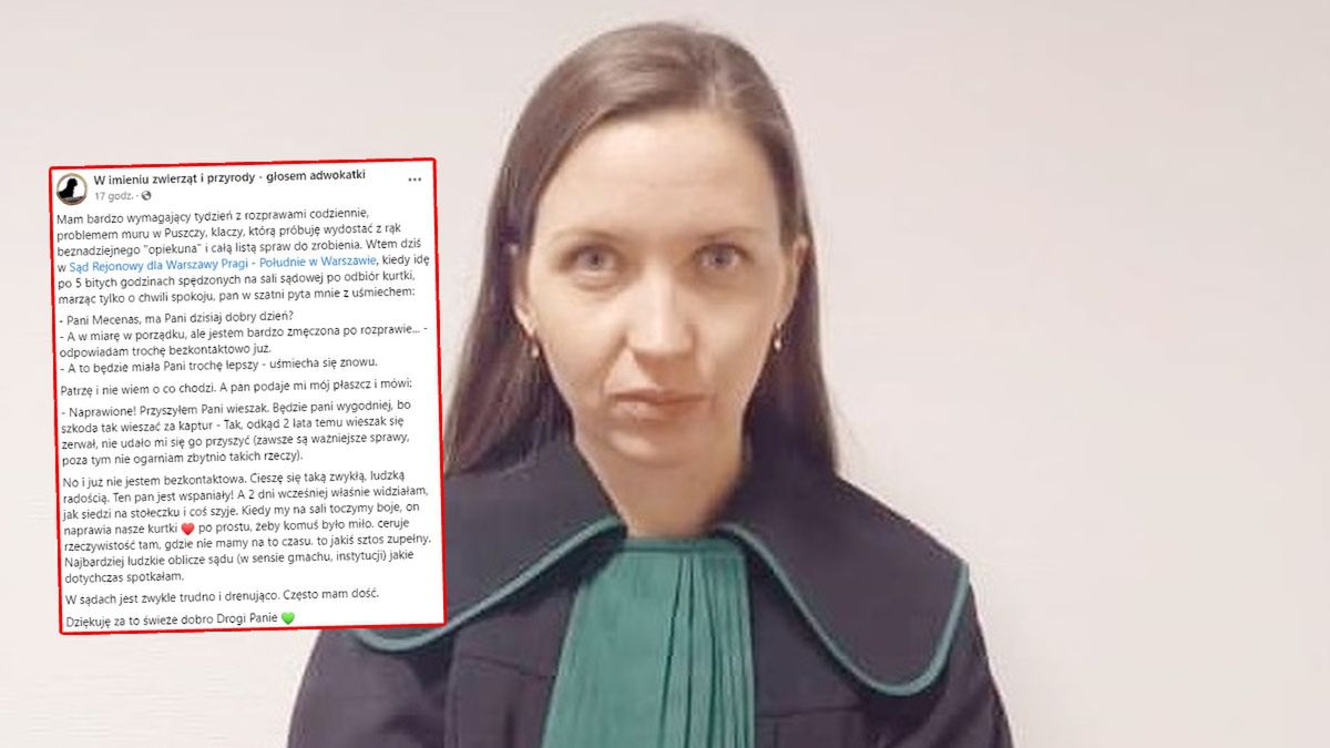 Poruszające zachowanie sądowego szatniarza 