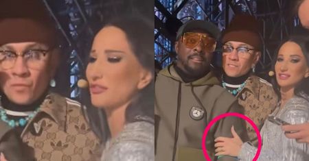 "Sylwester Marzeń" TVP: Justyna Steczkowska próbowała ZASŁONIĆ tęczowe flagi Black Eyed Peas? Piosenkarka pokazała własne zdjęcie (WIDEO)