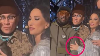 "Sylwester Marzeń" TVP: Justyna Steczkowska próbowała ZASŁONIĆ tęczowe flagi Black Eyed Peas? Piosenkarka pokazała własne zdjęcie (WIDEO)