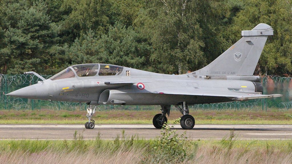 Rafales in a two-seater combat training version