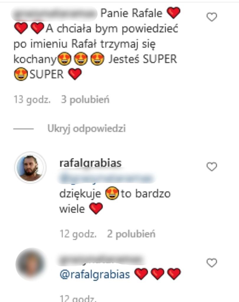 Internauci wspierają Rafała Grabiasa