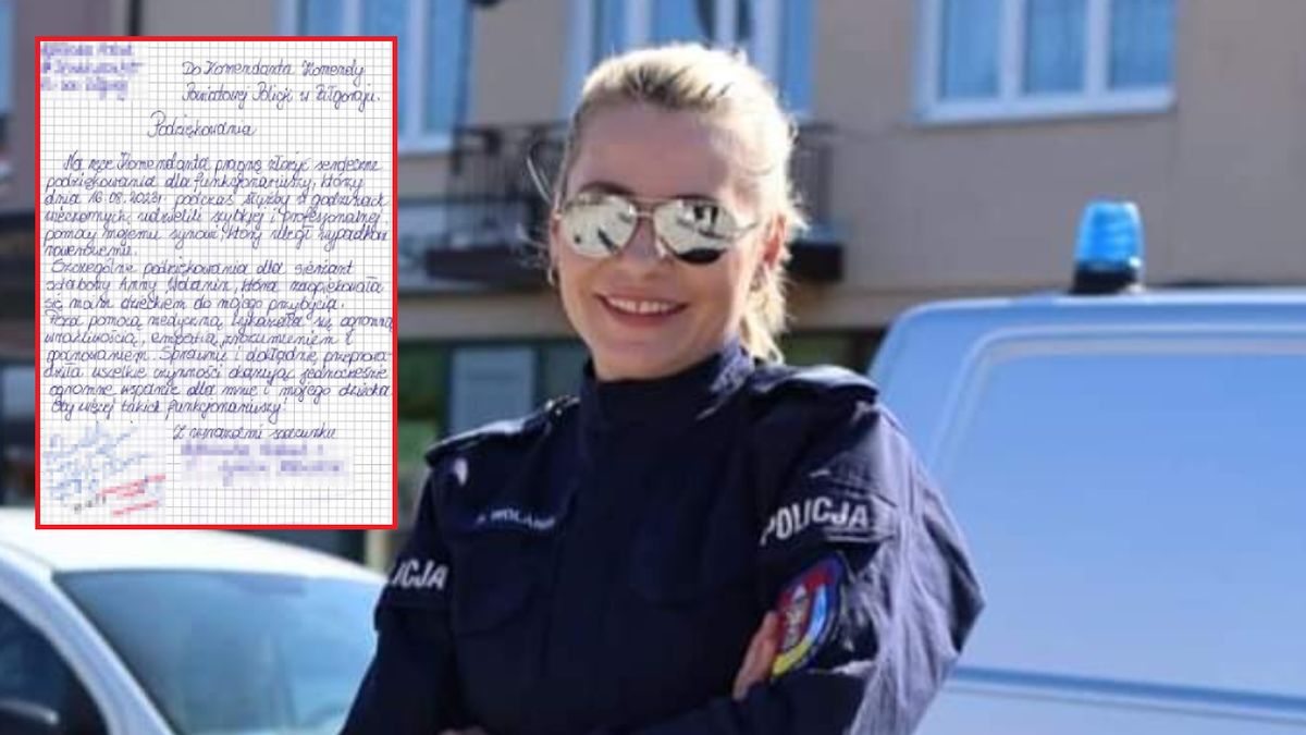 Sierżant sztabowa Anna Wolanin dostała list od matki chłopca, któremu pomogła