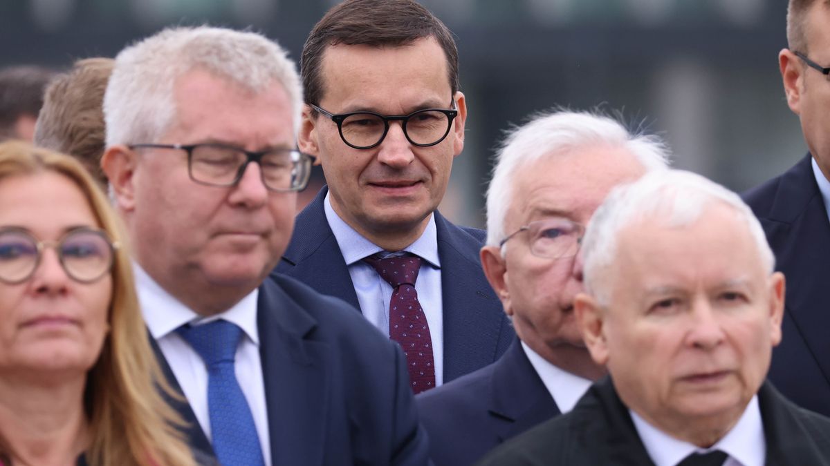 Na zdjęciu politycy PiS, w tym m.in. Mateusz Morawiecki, Jarosław Kaczyński