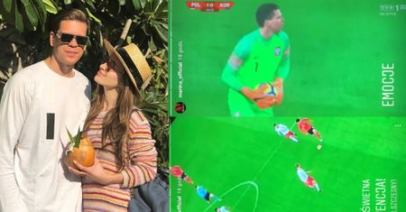 Marina kibicuje Szczęsnemu przed telewizorem: "WOJTUŚ, ELEGANCKO, KOCUR, SZTOS!"