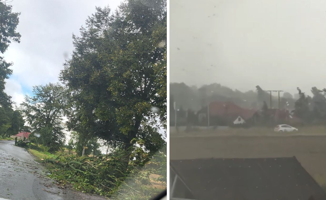 W Wielkopolsce przeszła trąba powietrzna. Na wyspie utknęły dzieci