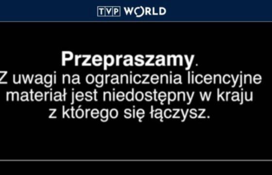 Stream TVP World działa tylko w Europie