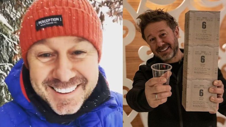 Andrzej Piaseczny hasa po śnieżnych zaspach