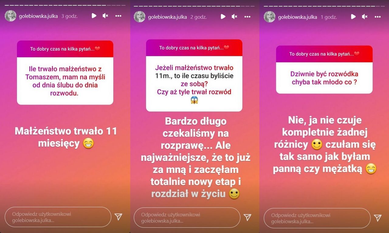 Julia ze "Ślubu od pierwszego wejrzenia" odpowiedziała na pytania widzów