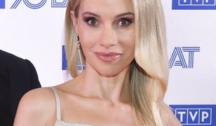 Małgorzata Opczowska na gali TVP. Mąż nie odstępował jej na krok