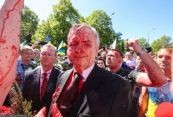 Ambasador Rosji oblany farbą. "Wydarzenie jest używane do budowy obrazu Polski jako kraju tolerującego agresję, a nawet nazizm"