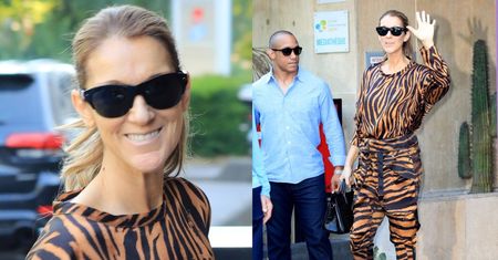 49-letnia Celine Dion w tygrysiej stylizacji idzie na siłownię w Paryżu (ZDJĘCIA)
