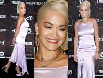Rita Ora chwali się złotym zębem na imprezie przed galą Grammy