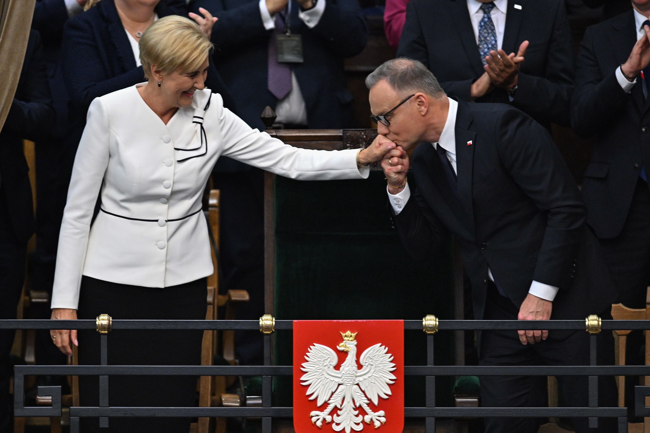 Agata Kornhauser-Duda postawiła na czarno-biały duet 