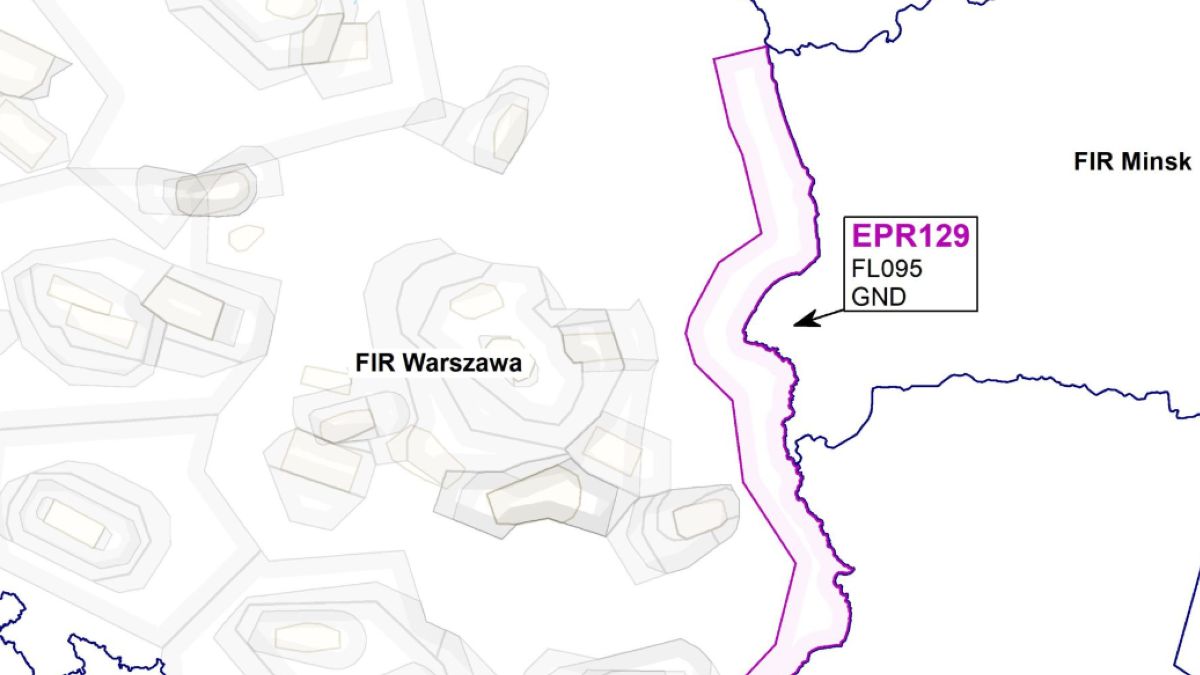 Ograniczenie ruchu lotniczego we wschodniej części Polski