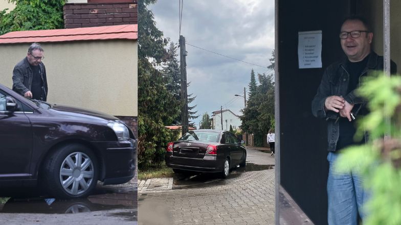 Zbigniew Zamachowski zaparkował pojazd na skrzyżowaniu 