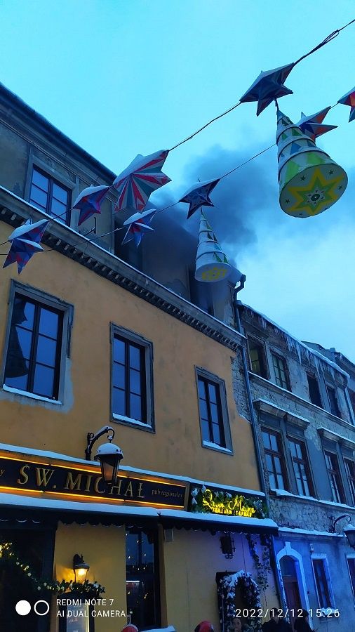 Pożar restauracji Św. Michał na Starym Mieście