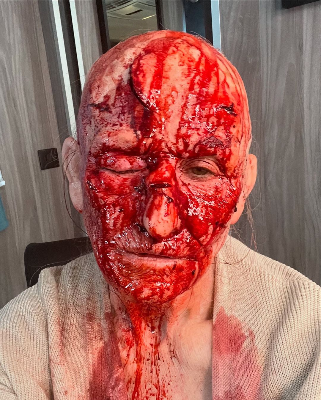 Demi Moore showed off a terrifying Halloween makeup