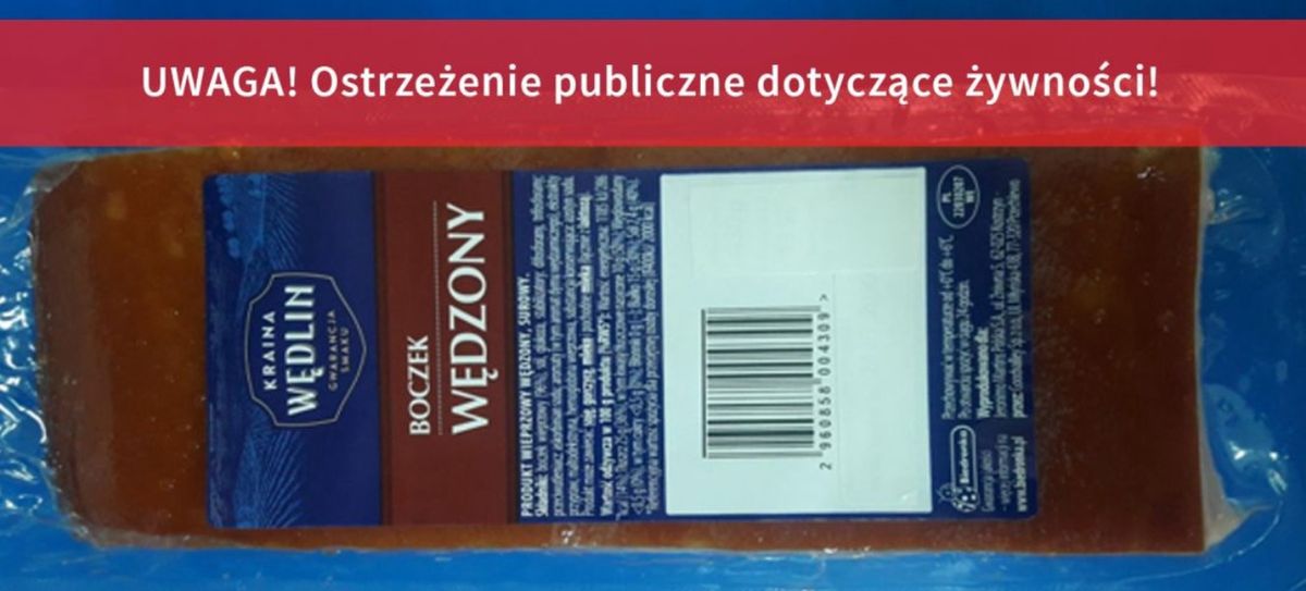 GIS wycofuje partię boczku wędzonego. Jeśli masz go w domu, oddaj do sklepu