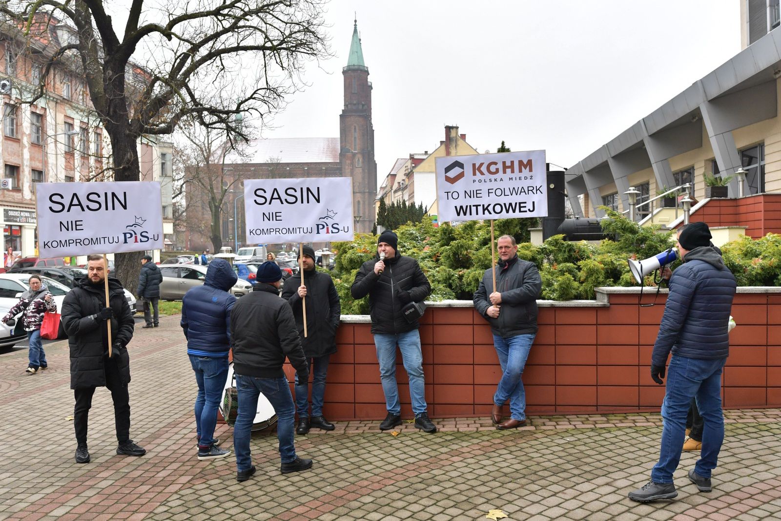 W Legnicy protestowali również górnicy z KGHM