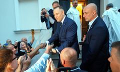 Karol Nawrocki na Jasnej Górze. Huczne powitanie