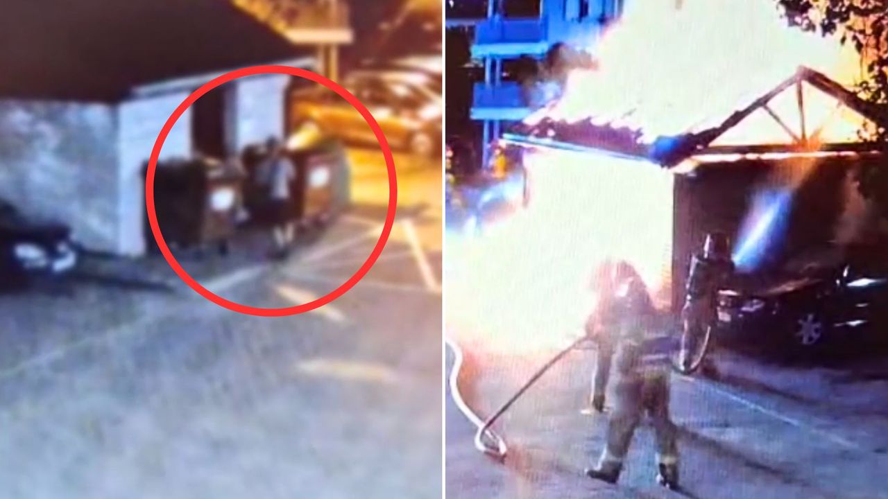 Wzniecił pożar na osiedlu. Nie wiedział, że wszystko się nagrywa