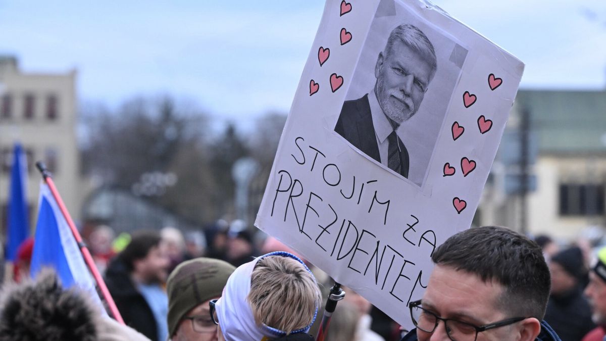 TemporaryPeople demonstrate in support of Czech President Petr Pavel in Pardubice, East Bohemia, Czech Republic, Sunday, Feb. 15, 2026. (Josef Vostarek/CTK via AP)Josef Vostarek